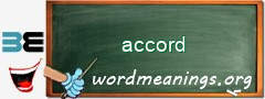 WordMeaning blackboard for accord